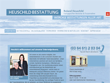 Tablet Screenshot of bestattungen-heuschild.de